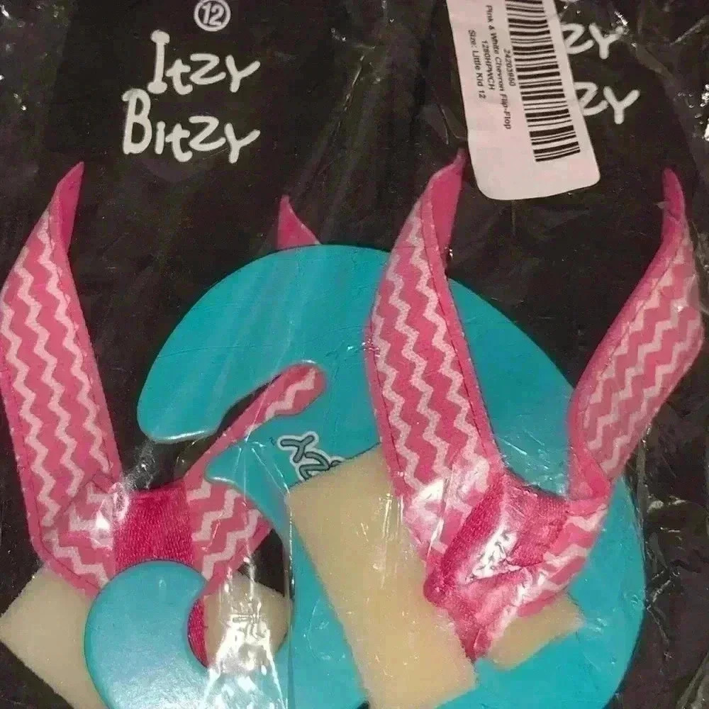 GIRLS LOT OF 2 ITZY BITZY FLIP FLOPS SIZE 12 NEW - Picture 4 of 7